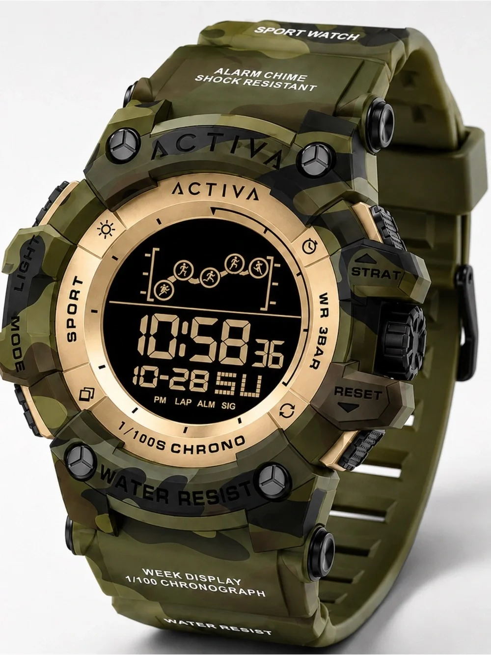 Activa X Invicta Summit 50mm Camo Digital Men’s Watch ACW8082-021 NIB